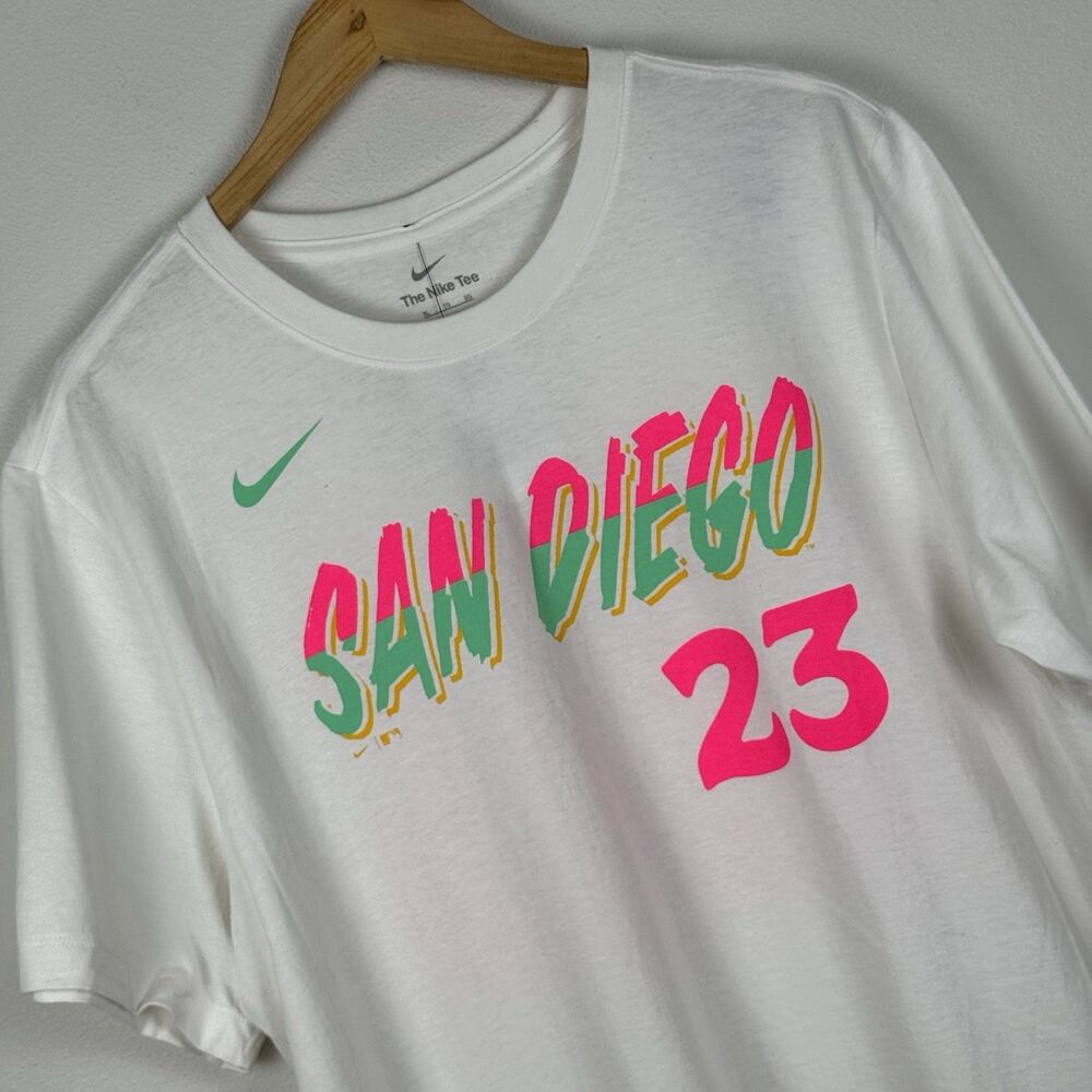 Nike San Diego Padres Fernando Tatis Jr City Connect Shirt Size XL #23 Pink NEW